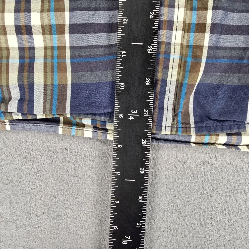 The North Face‎ Shirt Mens XL Blue Plaid Lightweight Cotton Button Up Casual